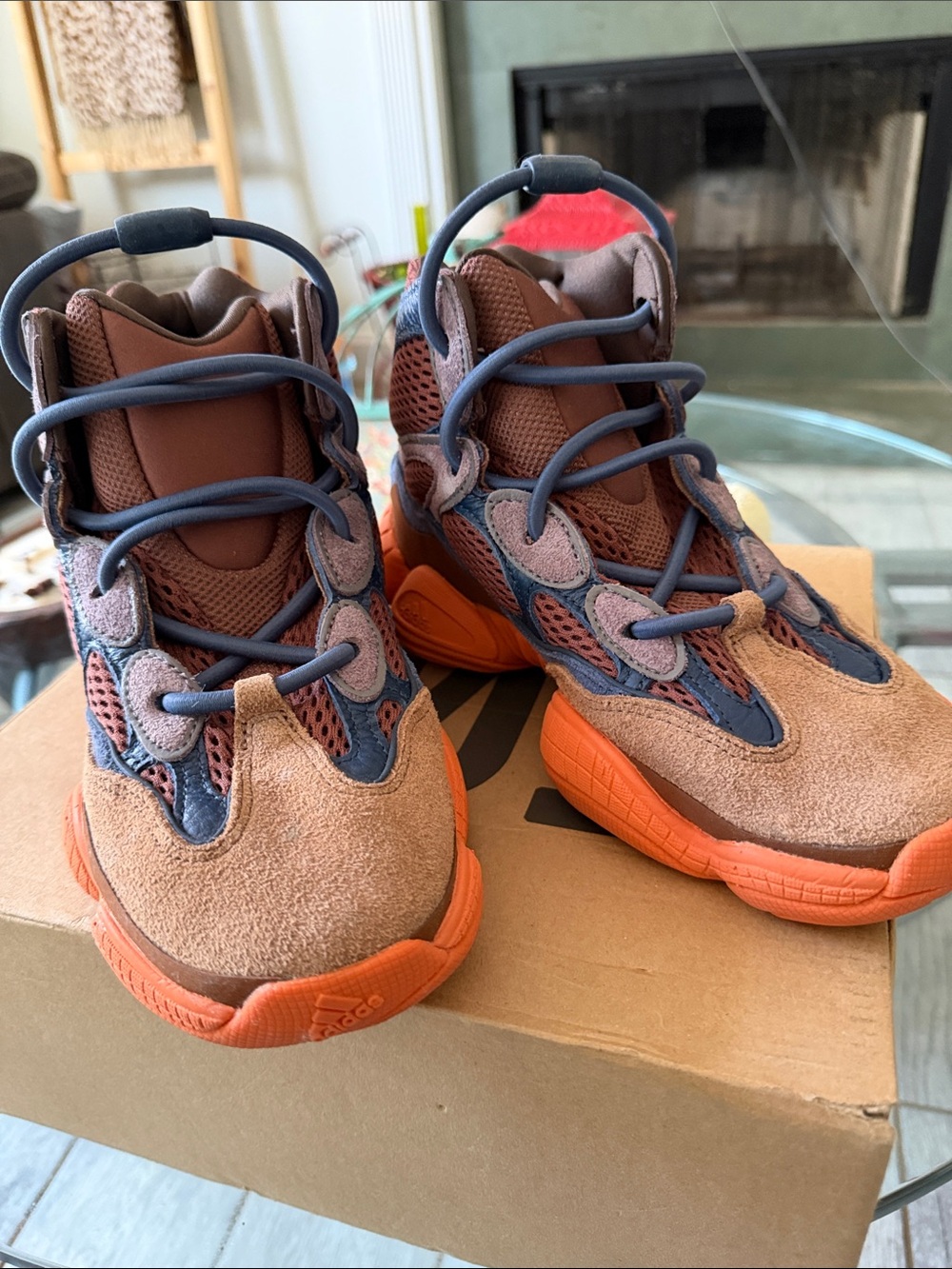 Women and Men brown & Orange Athletic Sneakers